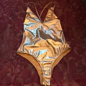 Gold bodysuit